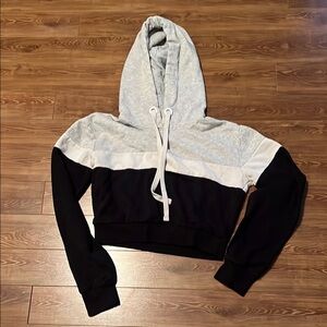Stylish Black and Gray Women's Hoodie